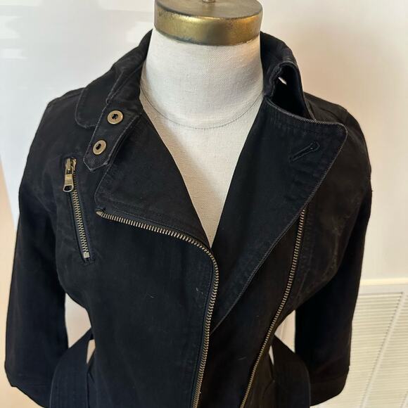 Lauren Ralph Lauren Jeans, Black Denim Jacket, Size Small - Picture 3 of 3